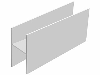 Hliníkový profil H 12 x 40 x 2 mm / profil I EN AW6060 / AlMgSi0,5