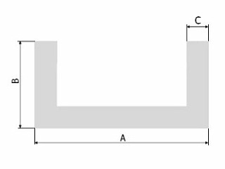 Hliníkový profil U 120 x  60 x  5 mm EN AW6060 / AlMgSi0,5