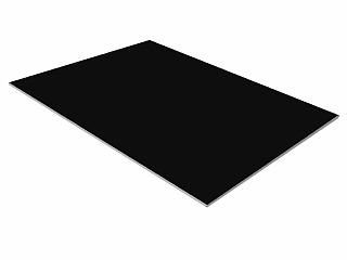Hliníkový plech lakovaný 0,6 / 1000 / 2000 mm EN AW3003 H44 / AlMn1Cu / RAL 9005 / černá mat / 1x fólie