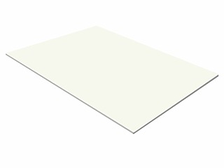 Hliníkový plech lakovaný 2 / 1250 / 2500 mm EN AW3003 H45 / AlMn1Cu / RAL 9010 / bílá lesk / 1x fólie