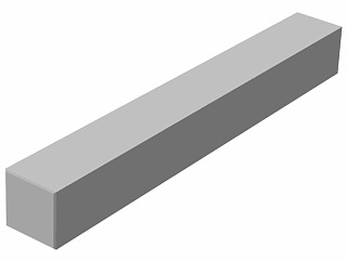 Ocelová tyč  4 hranná   20 x  20 mm tažená za studena / S235JRC+C / EN10278