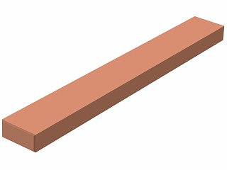 Bronzová tyč plochá  83 x  43 mm CC483K / CuSn12
