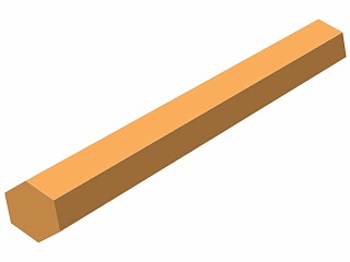 Měděná tyč 6 hranná OK 22 mm  EN 13601 / CW004A / Cu-ETP