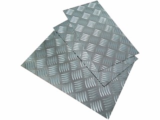 Hliníkový přířez ze slzičkového plechu tloušťky  5  mm EN AW5754 / AlMg3 / quintett